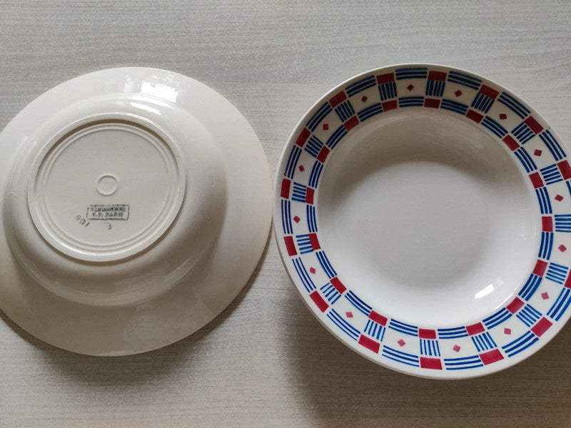 Assiettes creuses en porcelaine, vintage