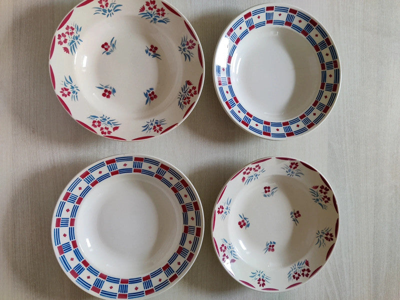 Assiettes creuses en porcelaine, vintage