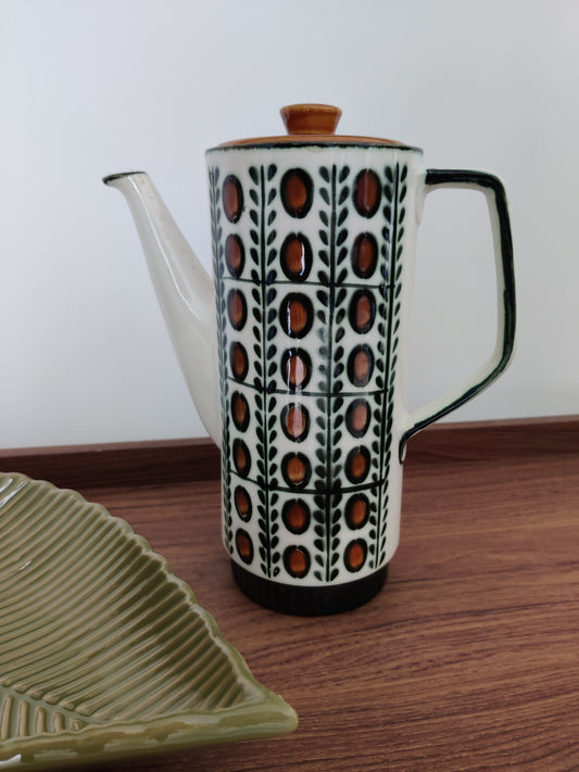 Théière, cafetière Boch La Louvière, année 60, modèle NOIX