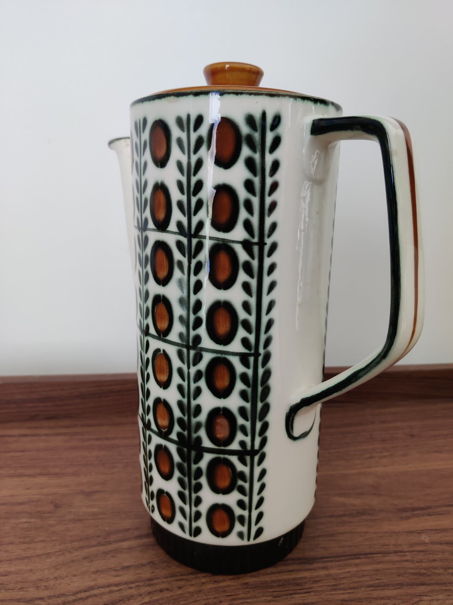 Théière, cafetière Boch La Louvière, année 60, modèle NOIX