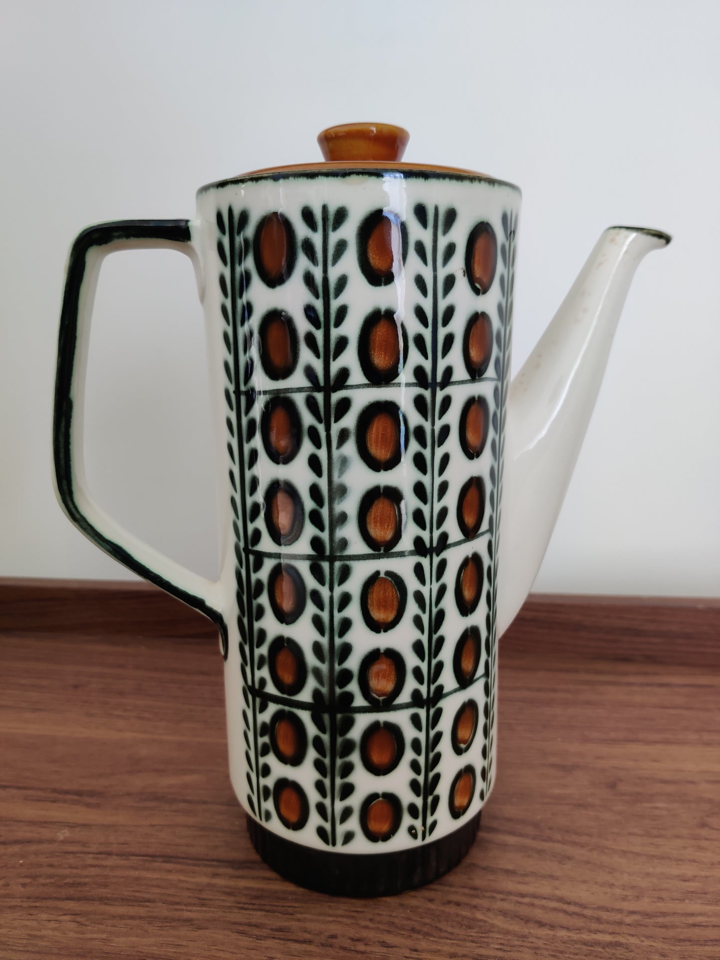 Théière, cafetière Boch La Louvière, année 60, modèle NOIX