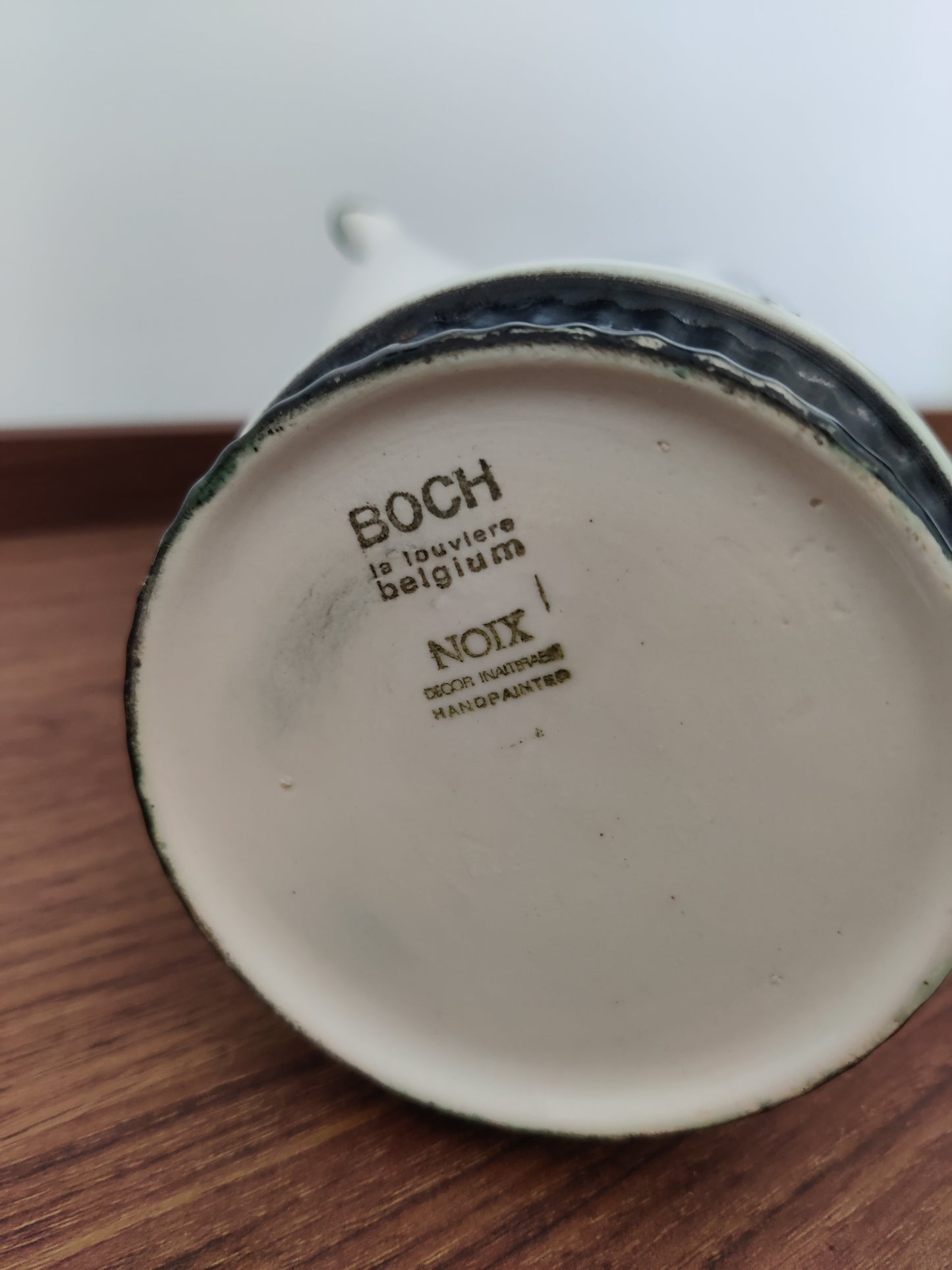 Théière, cafetière Boch La Louvière, année 60, modèle NOIX