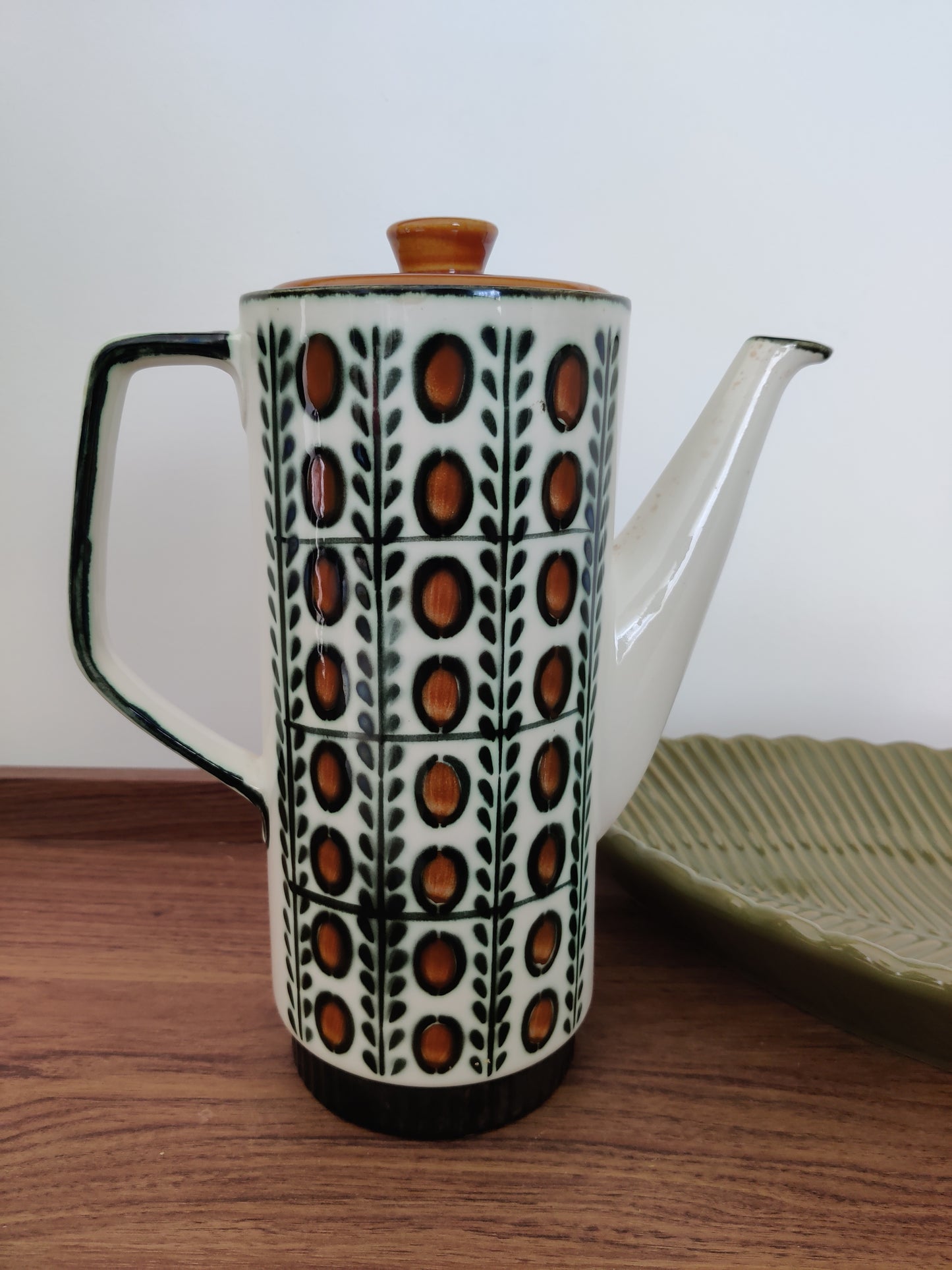 Théière, cafetière Boch La Louvière, année 60, modèle NOIX