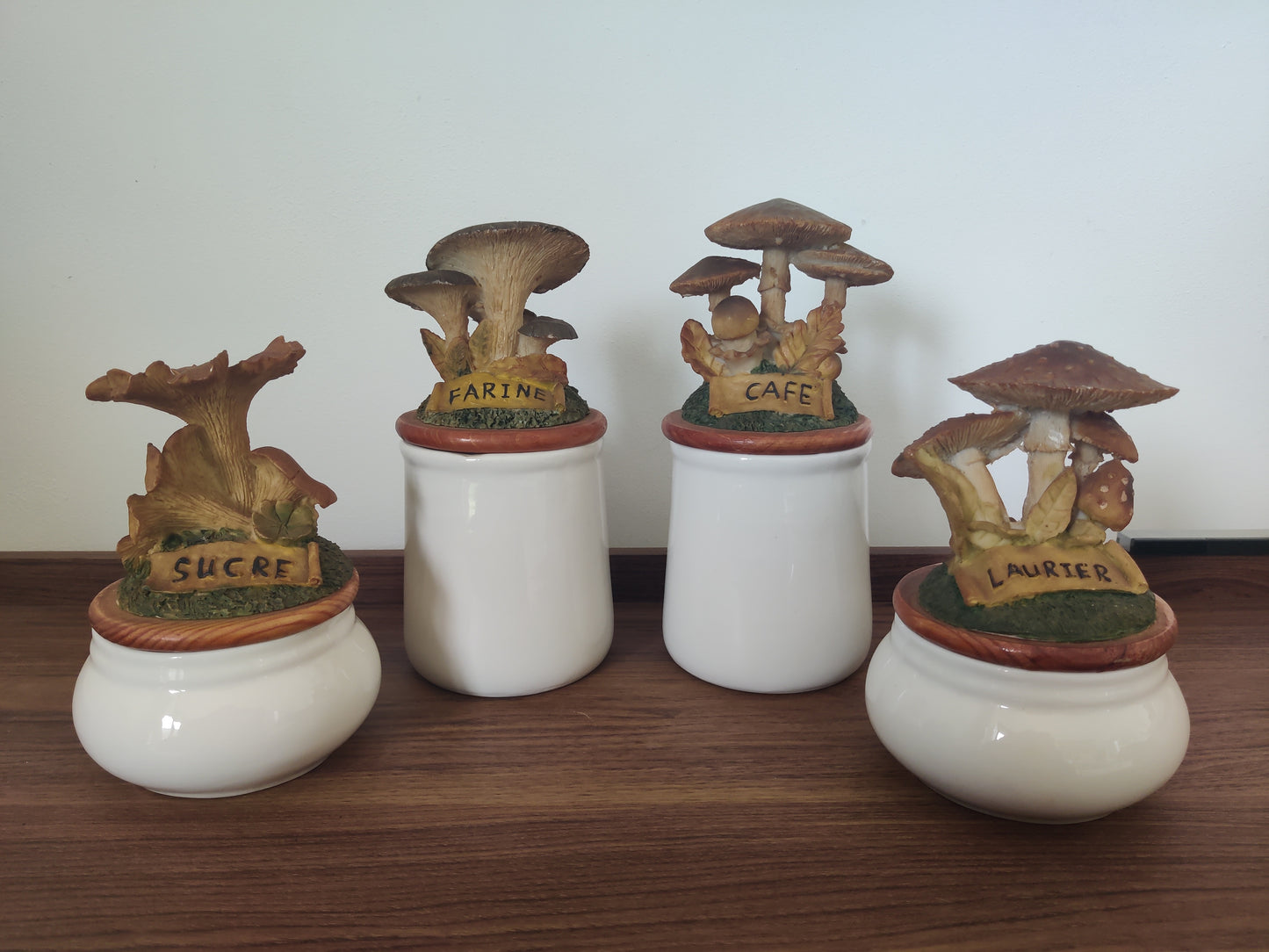 Pots Champignons Ancien Vintage