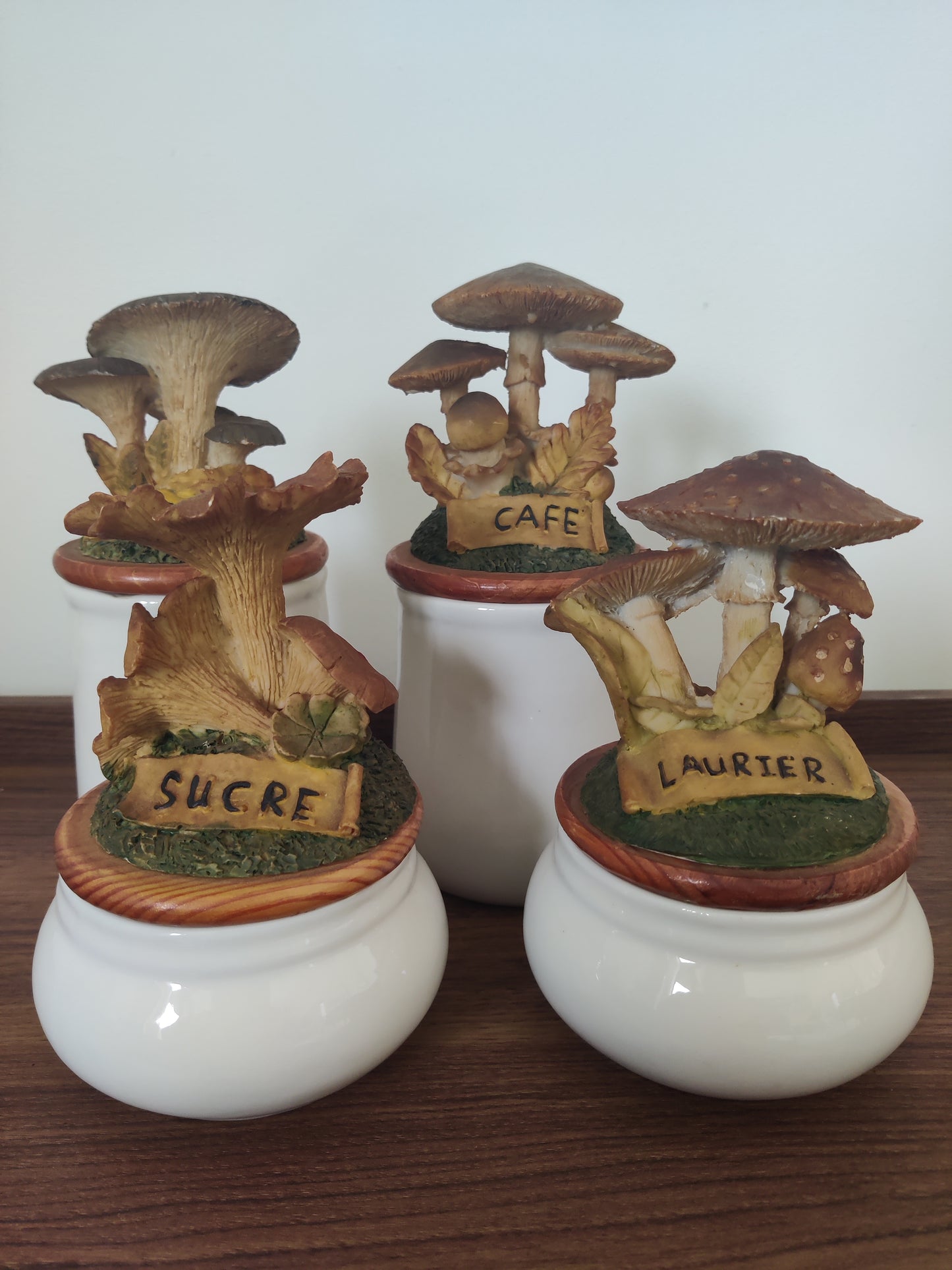 Pots Champignons Ancien Vintage